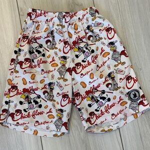 Chick-flow White Cartoon Print Kids Shorts